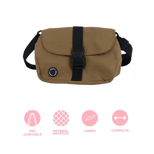 Bolso de Moda Con Solapa Pioneer Verde Oliva Miniso