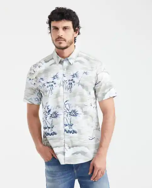 Camiseta Sailor Palms Crudo Beige Claro T. M Chevignon