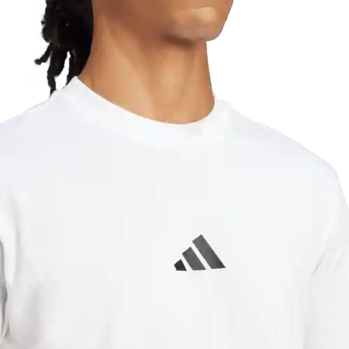 Adidas Camiseta Lifestyle Hombre Blanco Manga Corta Talla L