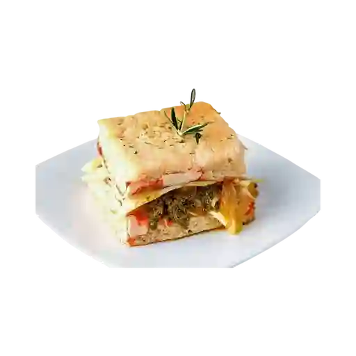 Sanduche en Focaccia Vegetariano.