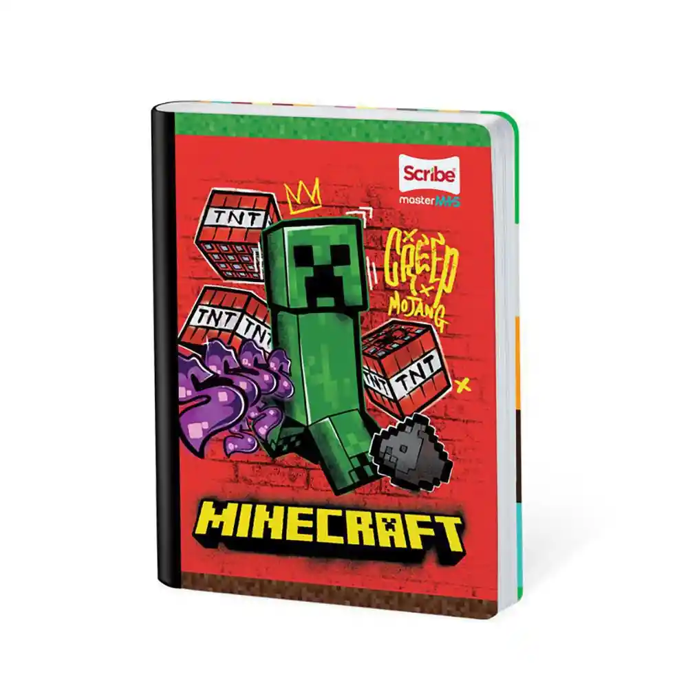 Cuaderno Minecraft Master Mas Cuadriculado 50 Hojas Cosido Scribe