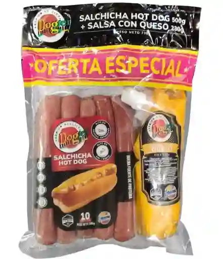 Dogger Salchicha Hot Dog Salsa Queso
