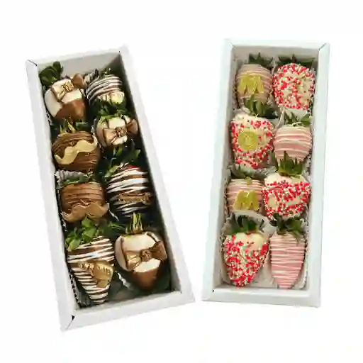 Fresas con chocolate por 8