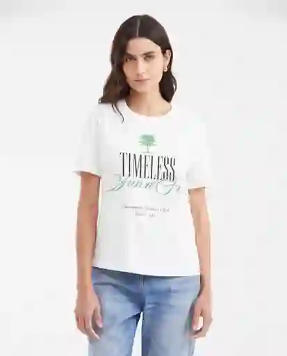 Camiseta Palmtree Graphic Tee Crudo Pristino Claro S Chevignon