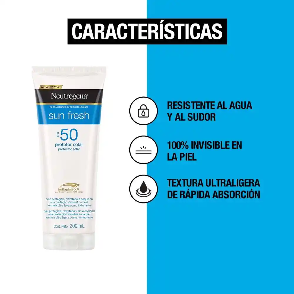 Protector Solar NEUTROGENA Sunfresh Fps 50 x 200 ML