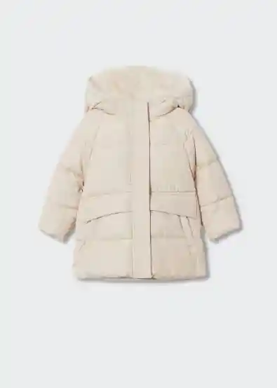 Abrigo Anorak Sacher Crudo Talla 67 Niñas Mango