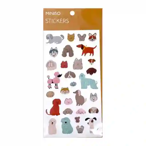Sticker Fiestas de Cachorros de la Serie Animal Miniso