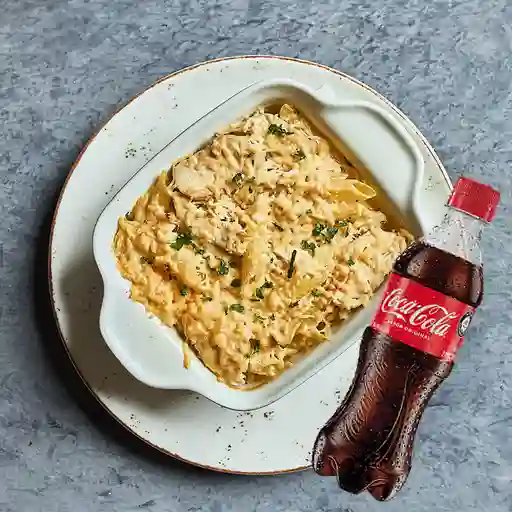 PROMO PENNE POLLO GRATINADO + COCA COLA