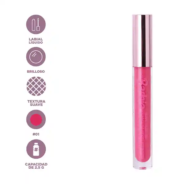 Brillo de Labios Serie Barbie Tono 01 Miniso