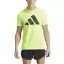 Adidas Camiseta Run it Bos Tee Para Hombre Verde Talla XL