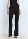 Pantalón Opalo Negro Talla M Mujer Mango