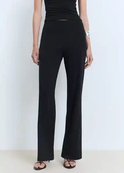Pantalón Opalo Negro Talla M Mujer Mango
