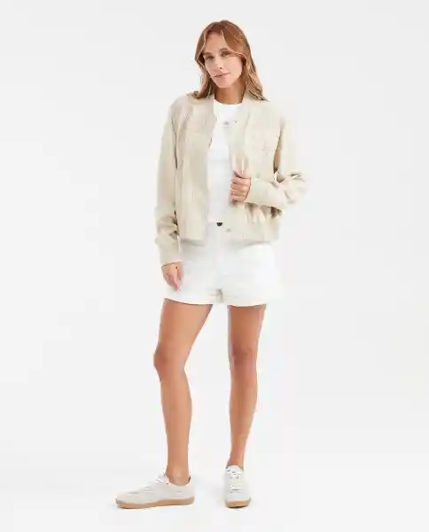 Chaqueta Bomber Jack Beige Albarizo Medio Talla S Chevignon