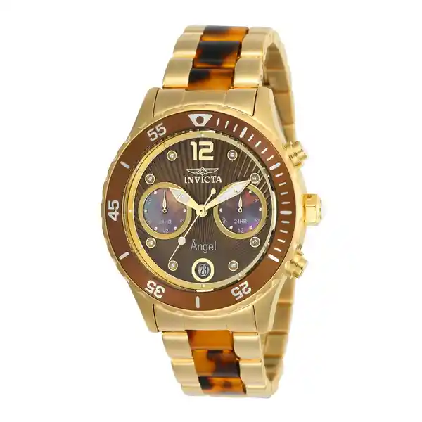 Invicta Reloj Hombre Oro Marrón Inv24706