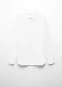 Camisa Arezza Blanco Talla L Hombre Mango