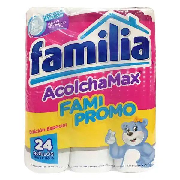 Familia Papel Higiénico Acolchamax Triple Hoja Rollos