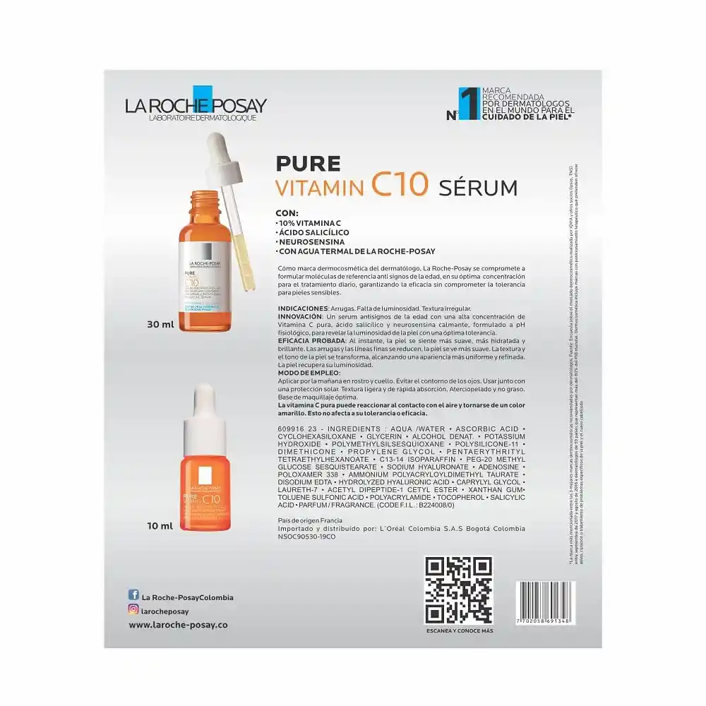  La Roche-Posay Suero Pure Vitamin C10 + Suero Mini Vitamin C10 