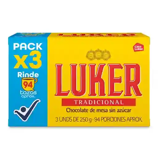Luker Chocolate Pastilla Amargo