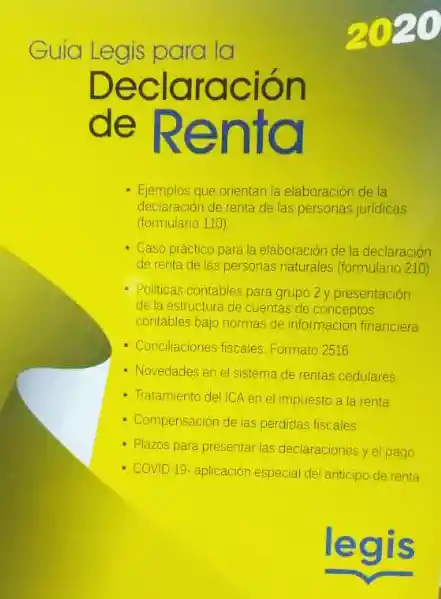 Guía Legis Para la Declaración de Renta 2020 - VV.AA