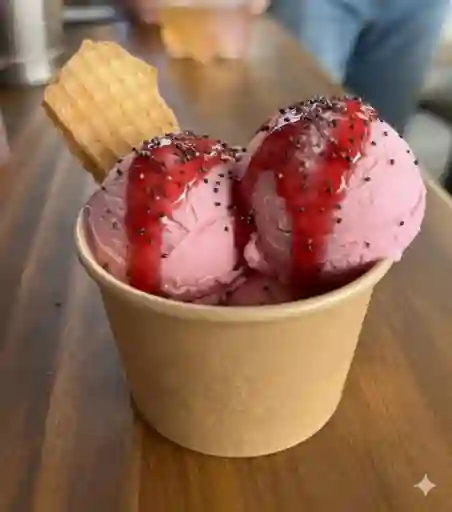 Vaso con Dos Bolas de Helado