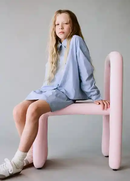 Camisa Alicia Azul Talla 12 Niña Mango