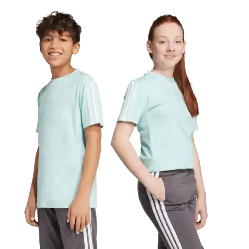 Adidas Camiseta Manga Corta 3S Tee 160 de Niño Azul Talla L