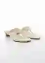 Sandalias Tria Crudo Talla 37 Mujer Mango