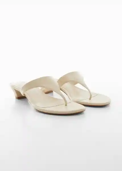 Sandalias Tria Crudo Talla 37 Mujer Mango