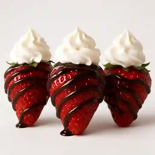 Fresas con Chocolate y Crema