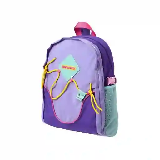 Maleta Escolar Serie Snoopy Colorful Vintage Morado Miniso