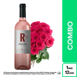 Combo Rosaleda Vino Rosado Cabernet Sauvignon + Bouquet Rosas
