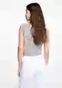 Top Barbara Off White Talla 23 Niñas Mango