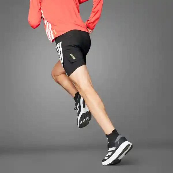 Adidas Pantaloneta Adizero 2I1 M Correr Hombre Negro Talla XL