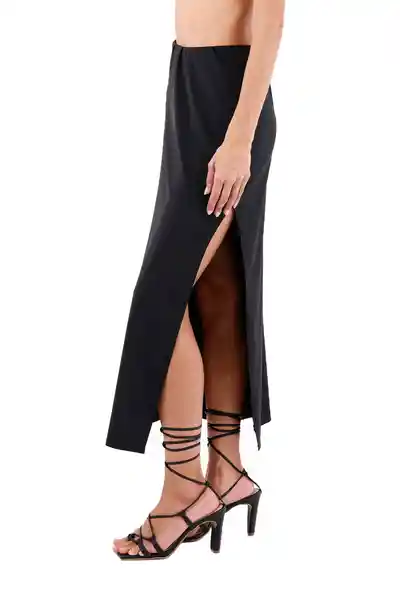 Falda Larga Sunlit Negro Talla M Mercedes Campuzano