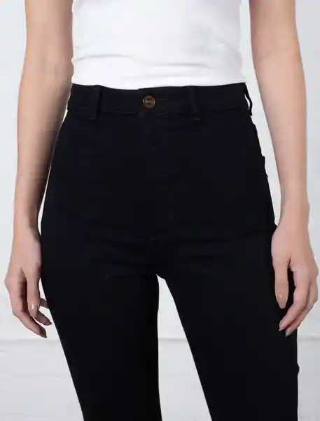 Jean Mujer Negro Puro Ultra Oscuro Talla 6 Naf Naf