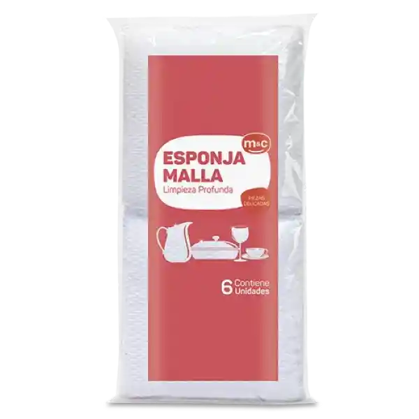 M&C Esponja Malla Blanca