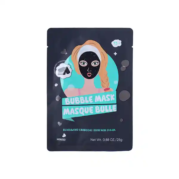 Mascarilla Carbón de Madera Negra Serie Miniso