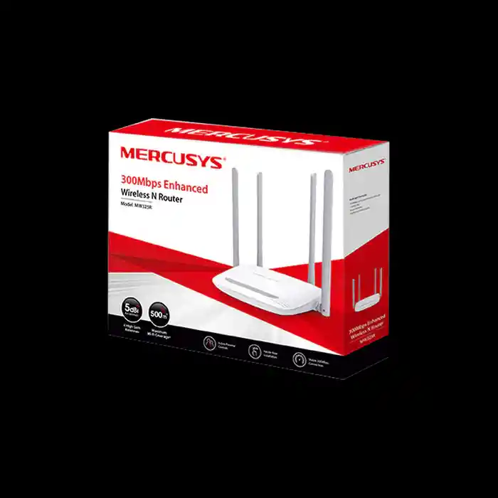 Mercusys Router Inalámbrico Mw325R Wifi N 300 Mbps con 4 Antenas