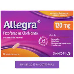 Allegra Tabletas (120 mg)