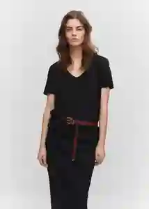 Camiseta Vispi Negro Talla XS Mujer Mango