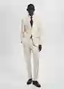 Blazer Americana Amalfi Crudo Talla 50 Hombre Mango