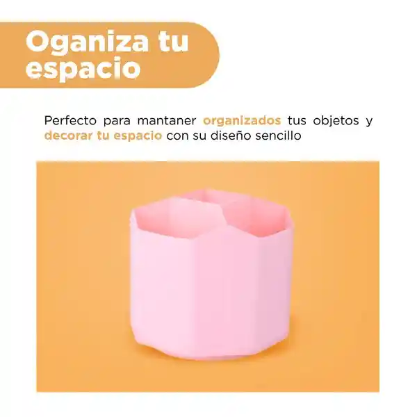 Portalápiz Giratorio de 5 Ranuras Mori Girl Rosa Miniso