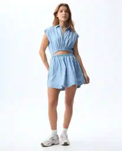 Vestido Mujer Azul Talla M 371G001_AZU114604 Americanino