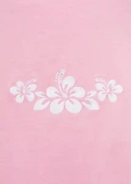Camiseta Maldives Rosa Pastel Talla M Mujer Mango