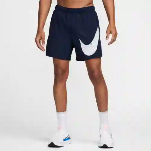 Nike Pantaloneta Challenger Swoosh 5In de Hombre Azul Talla L