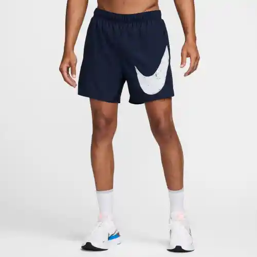 Nike Pantaloneta Challenger Swoosh 5In de Hombre Azul Talla L