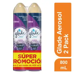 Glade Ambientador Aerosol 2 unidades, 400ml cada uno