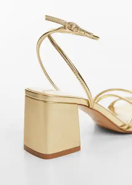 Sandalias Luan Oro Talla 37 Mujer Mango