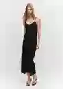 Vestido Paulita Negro Talla L Mujer Mango