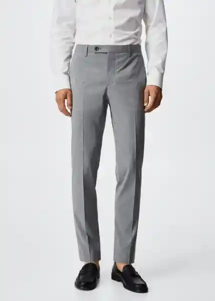 Pantalón Brasilia Gris Talla 48 Hombre Mango